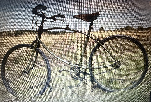 Photograph of bicycle used by British paratroopers