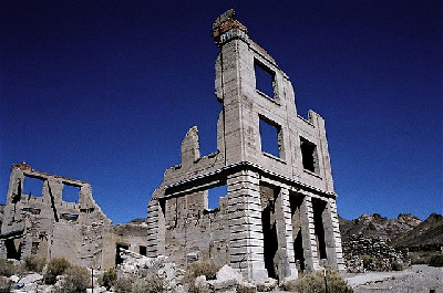 Photograph of Cook Bank Building in Rhyolite