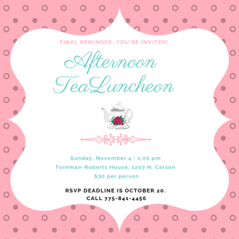 Flyer for Afternoon Tea Luncheon