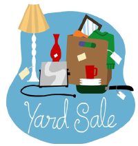 Graphic of a yard sale