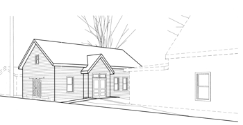 Drawing of proposed Carriage House