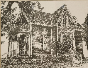 Drawing of the Foreman-Roberts House