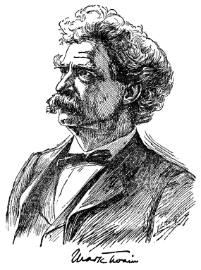 Drawing of Mark Twain