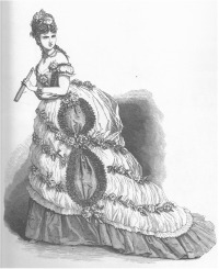 Photograph of a Victorian ruffle dress
