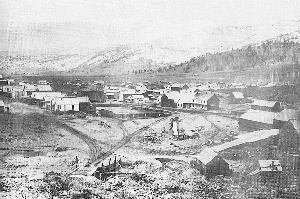 Photograph of Old Washoe City in 1865